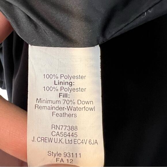 J Crew Herringbone Excursion Quilted Down Puffer Zip Vest XS - Picture 13 of 16